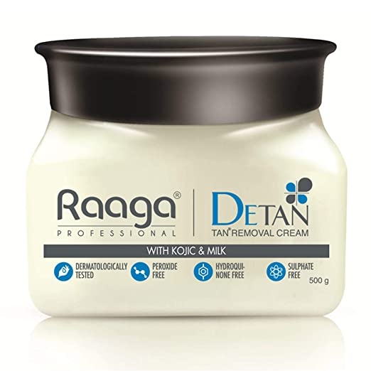 Raaga Professional De Tan With Kojic And Milk, 500g, White (RADETAN500G-1)