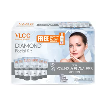 VLCC Diamond Facial Kit 300gm & Free Rose Water Toner Worth Rs 170 100ml