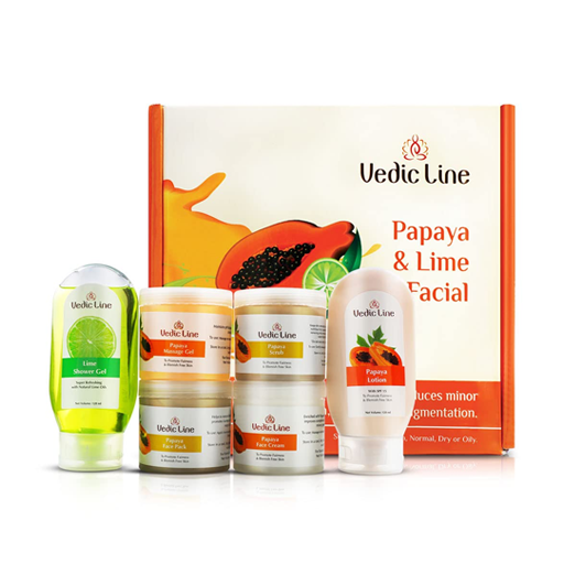 Vedicline Papaya And Lime Beauty Facial Kit, 640ml